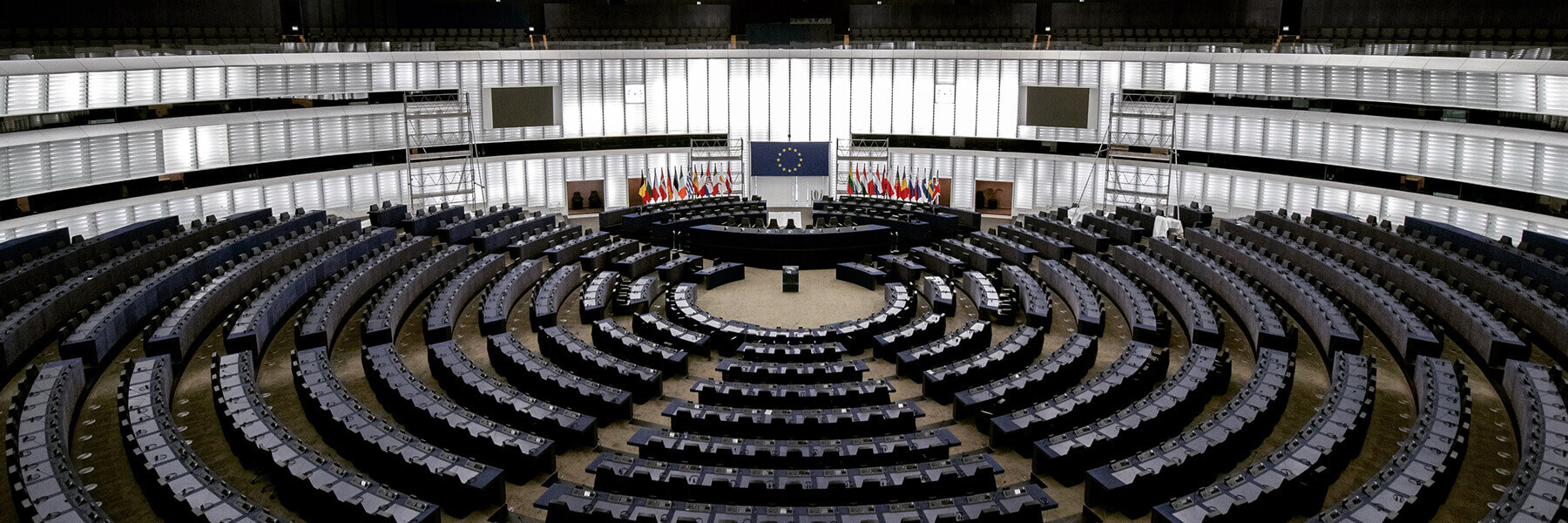 A room inside The European Parliament building